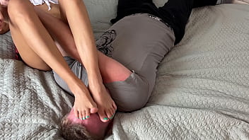 Sole-smothering Scissor Grip: Total Asian Foot Domination Over Your Face