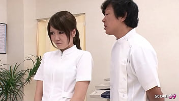 Filthy Japanese Teen Nurse Gets Double-stuffed By Doctors In Raw Hospital Threesome