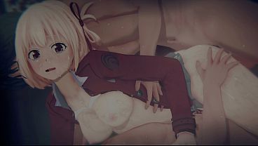 [lycoris Recoil] Chisato’s Café Scandal: Tied Up And Taken From Both Ends (4k Pov)